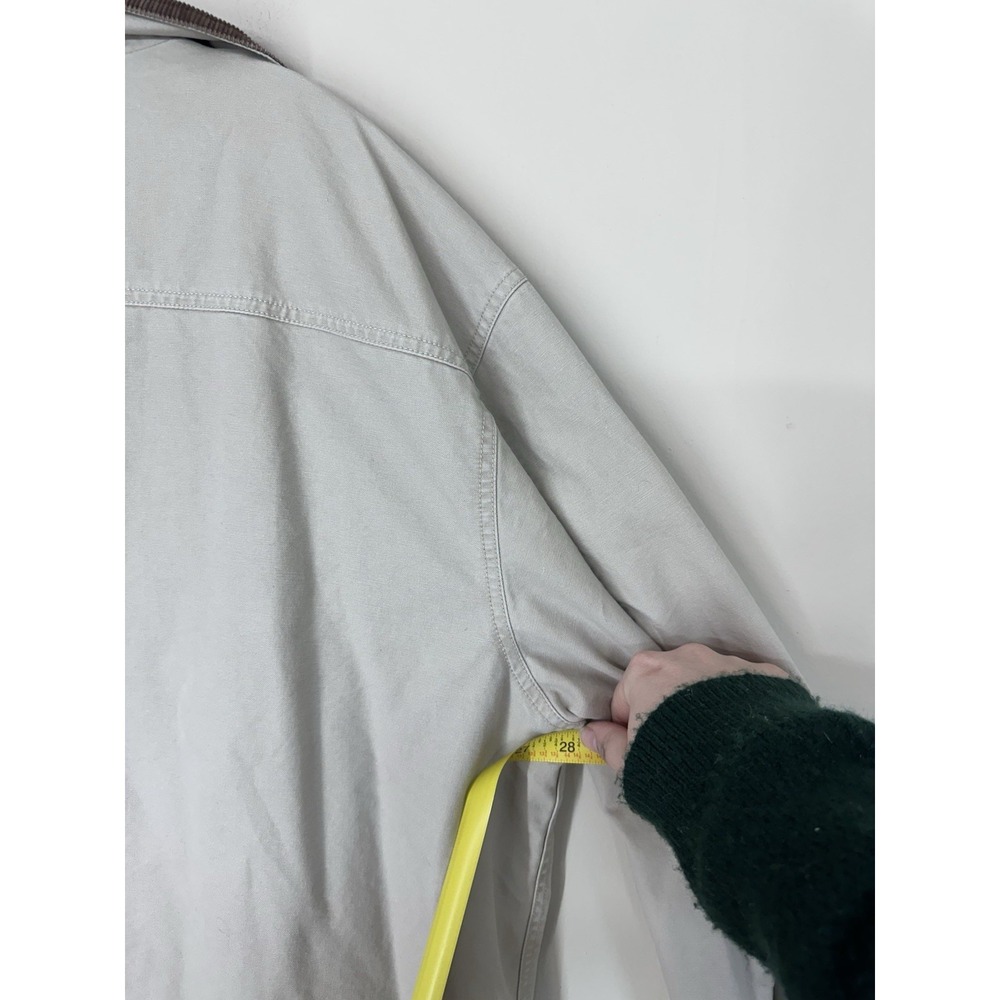 PLUS SIZE LL Bean Jacket 2XL TALL Field Coat Barn Chore‎ Canvas Corduroy Collar - Picture 14 of 16